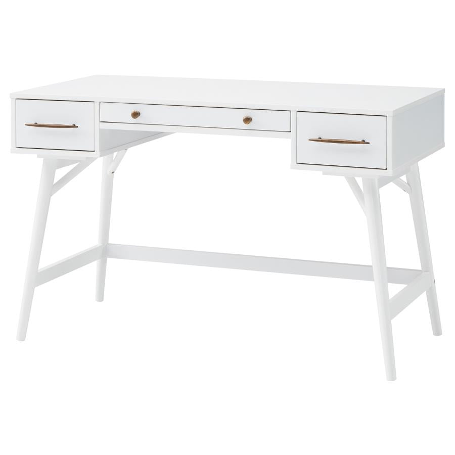 Coaster Mid-century Modern Style Writing Desk in White