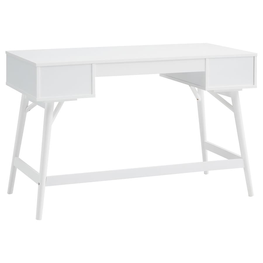 Coaster Mid-century Modern Style Writing Desk in White