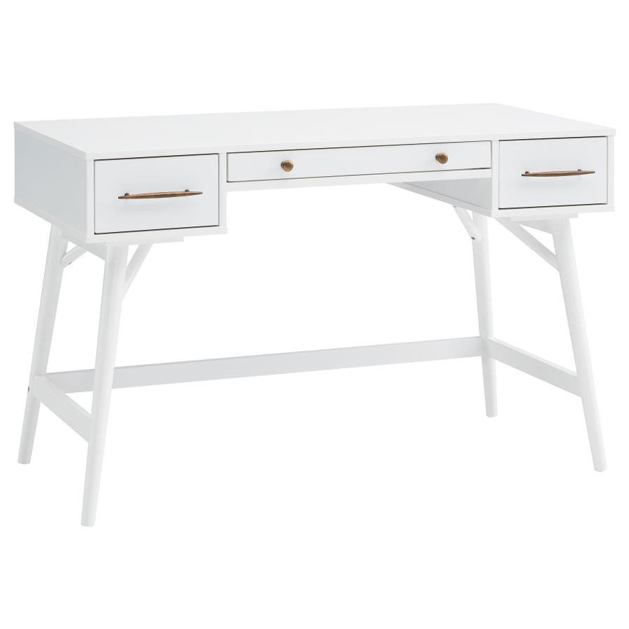 Coaster Mid-century Modern Style Writing Desk in White