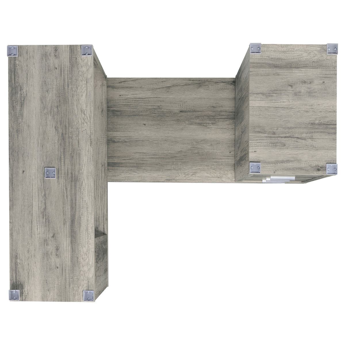 Yvette L-Shape Computer Desk Grey Driftwood