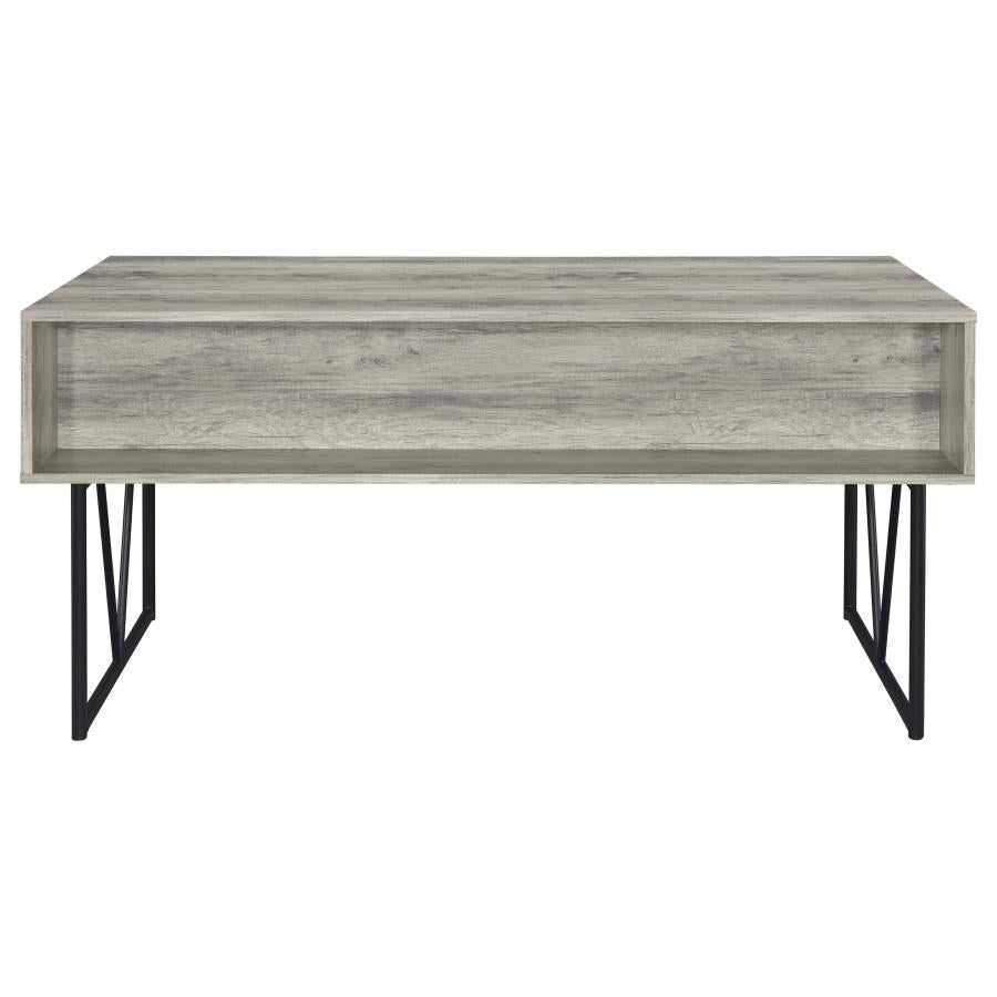 4-Drawer Analiese Industrial Grey Driftwood Home office Writing Desk