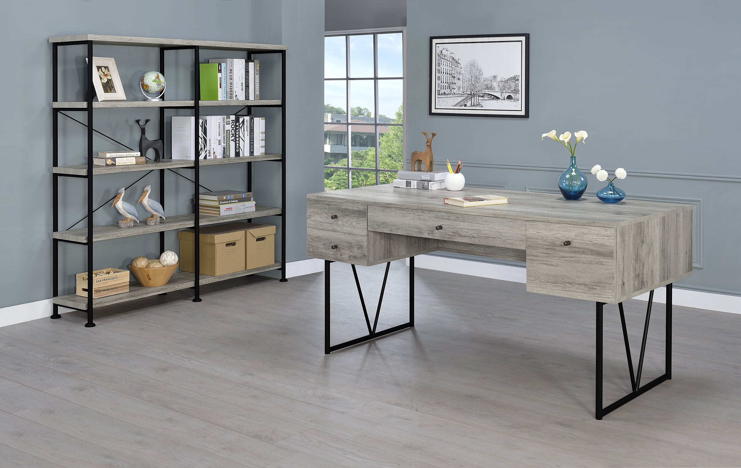 Analiese 4-drawer Writing Desk