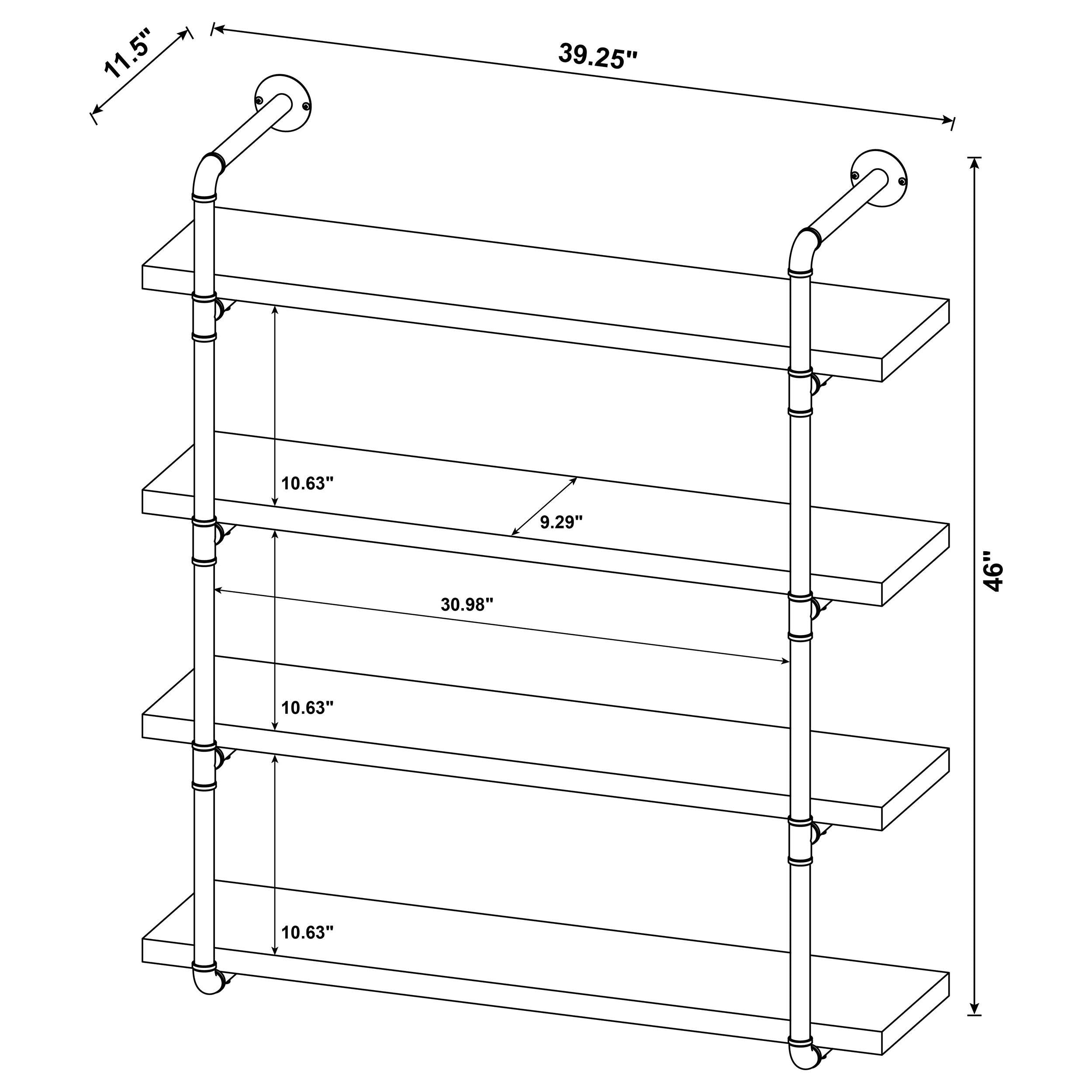 Elmcrest 39-Inch Wall Shelf