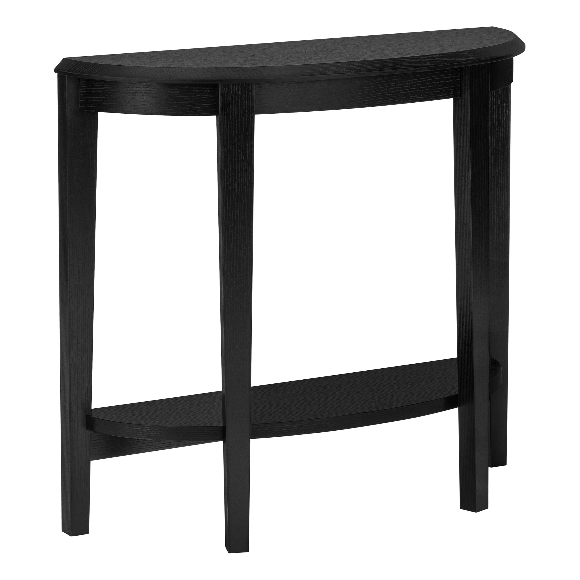 Half Moon Accent Sofa Entryway Console Table in Black