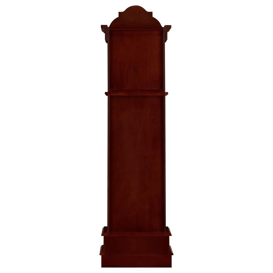 Traditional Accent Westminster Grandfather Clock Brown Red And Clear