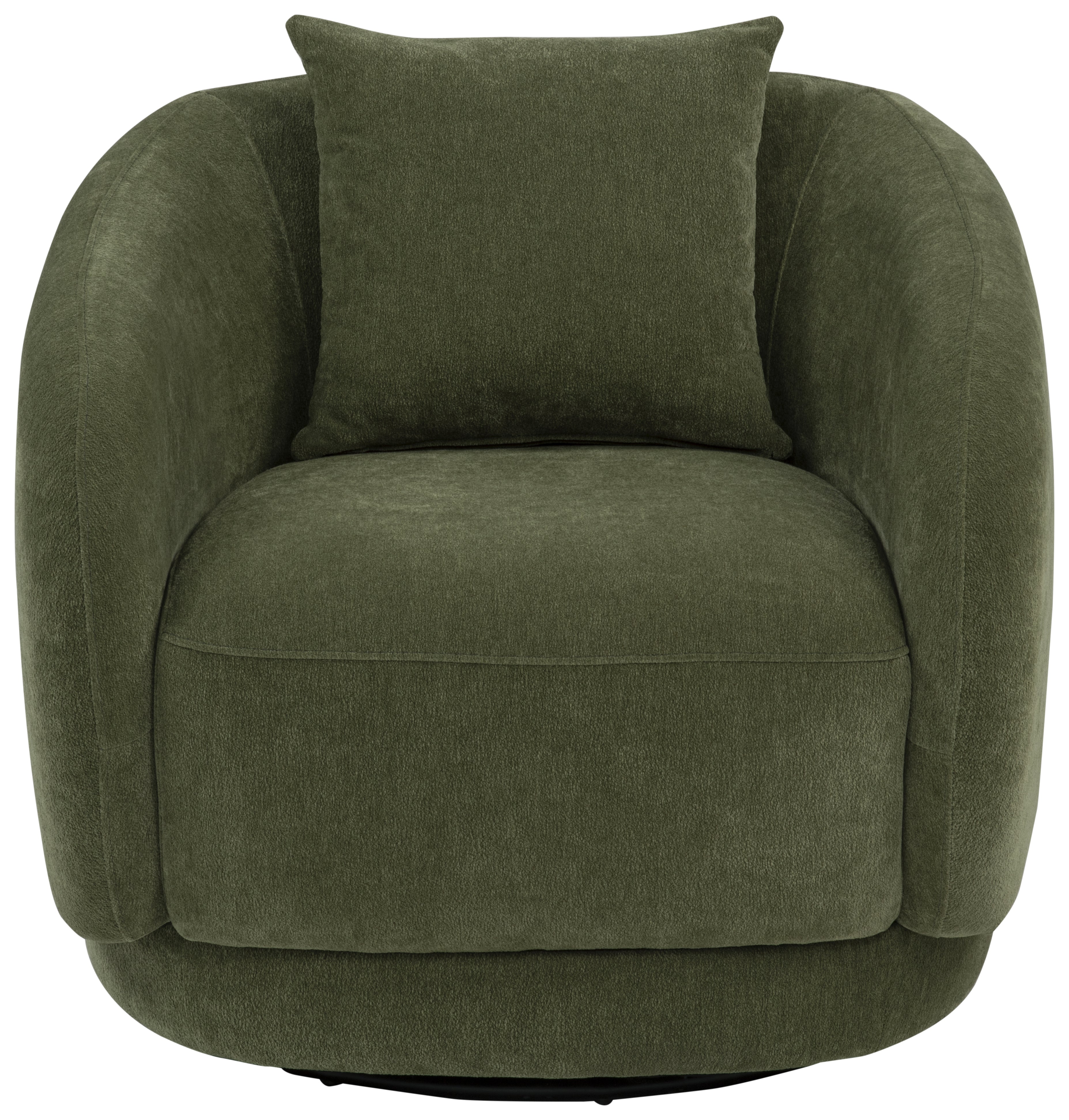 Arnaud Chenille Upholstered Swivel Accent Chair Green