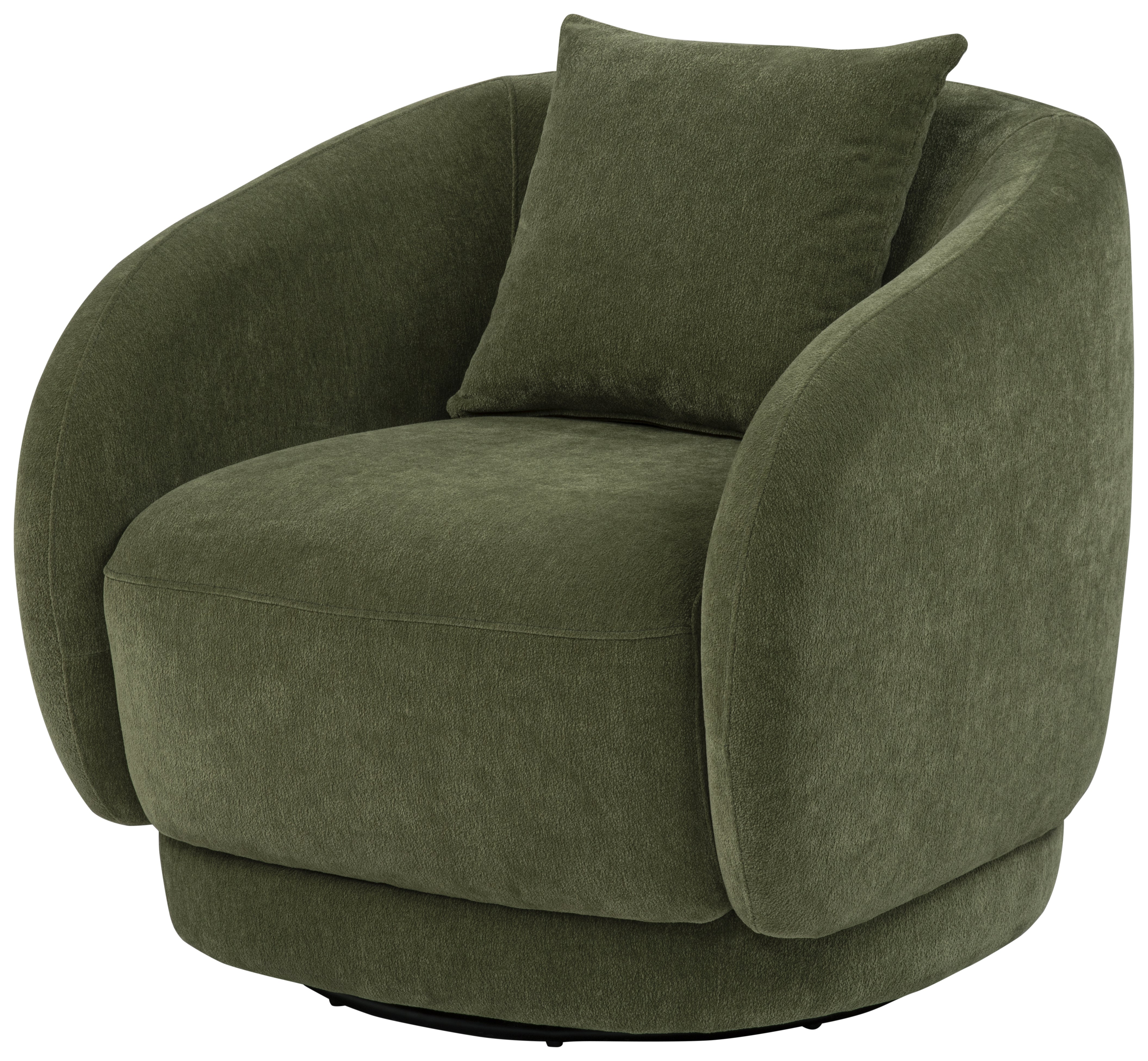 Arnaud Chenille Upholstered Swivel Accent Chair Green