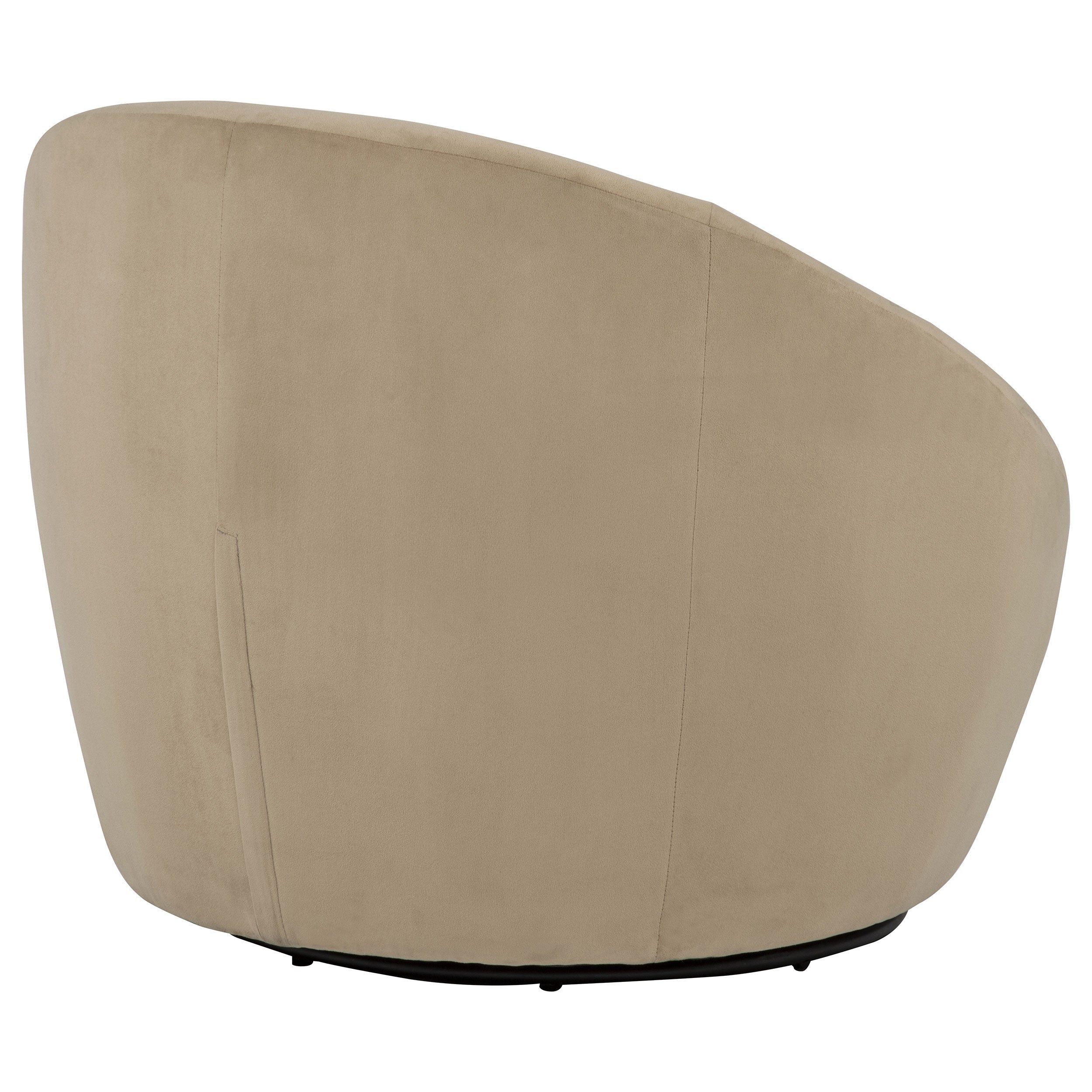 Myernick Velvet Upholstered Swivel Accent Chair Camel