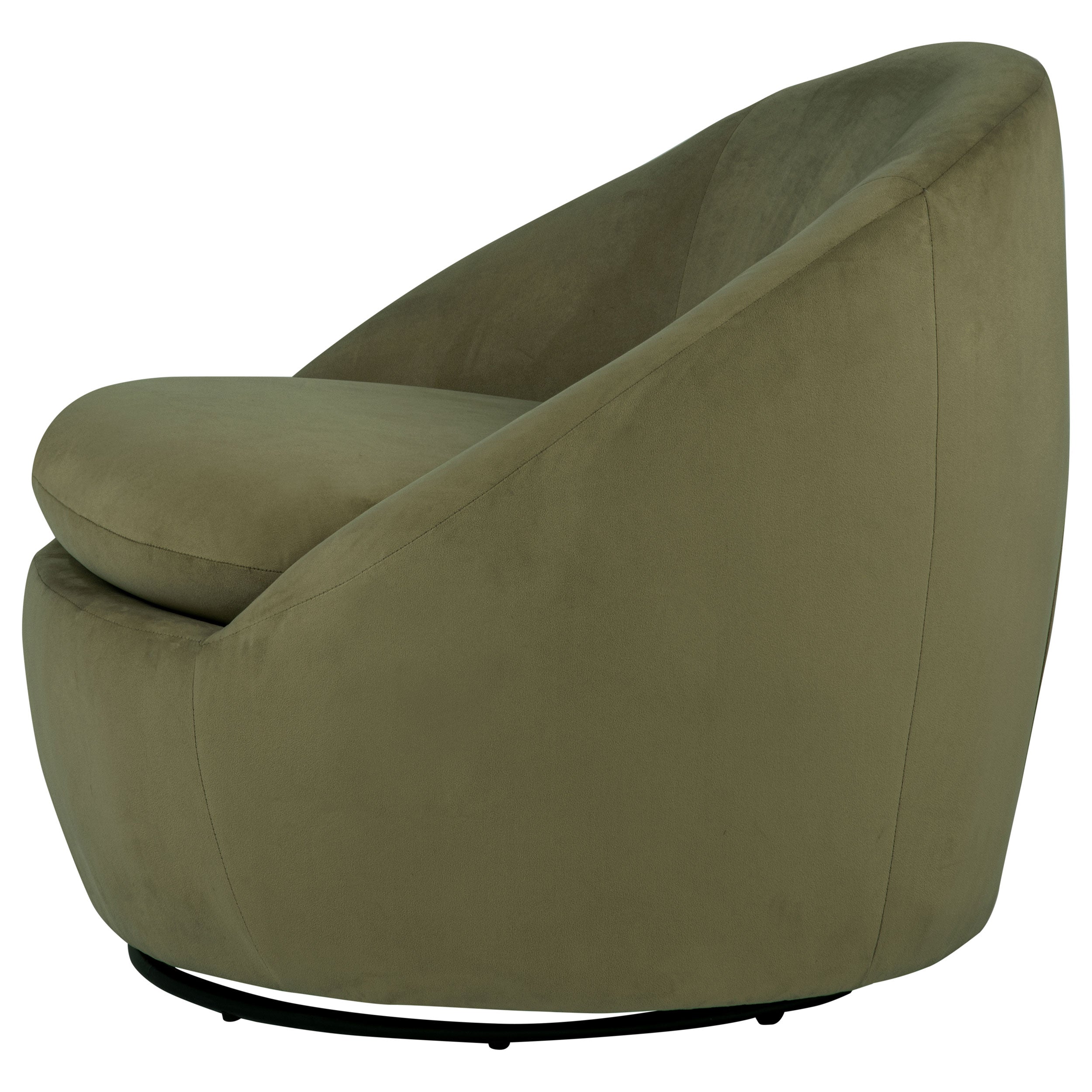 Myernick Velvet Upholstered Swivel Accent Chair Olive