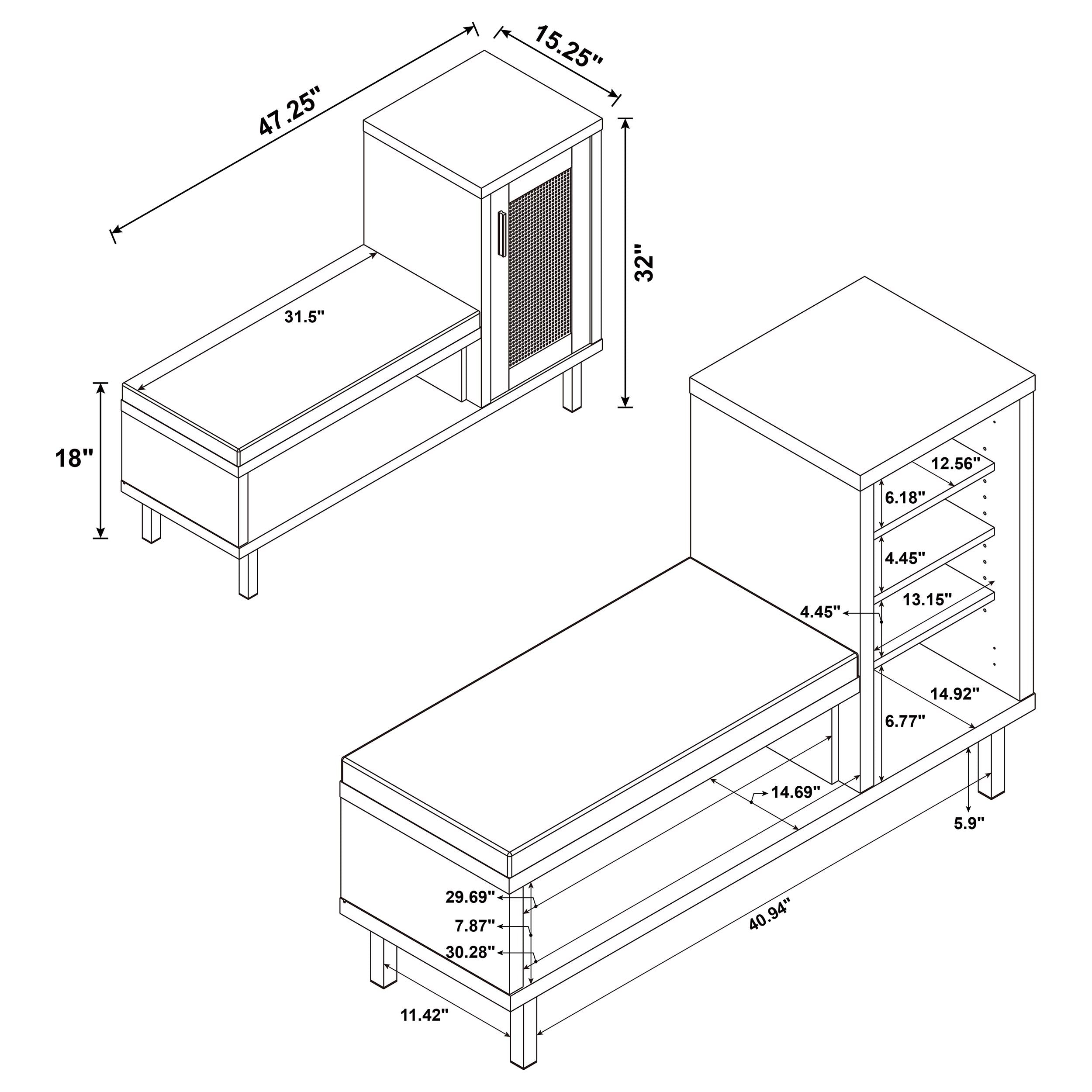 Teller Storage Bench
