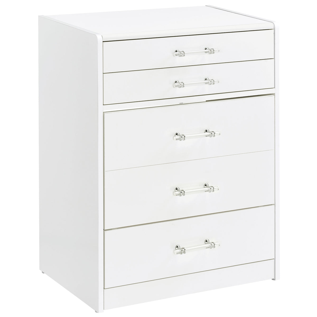 Danbury 3-drawer Makeup Vanity and Stool Set White High Gloss