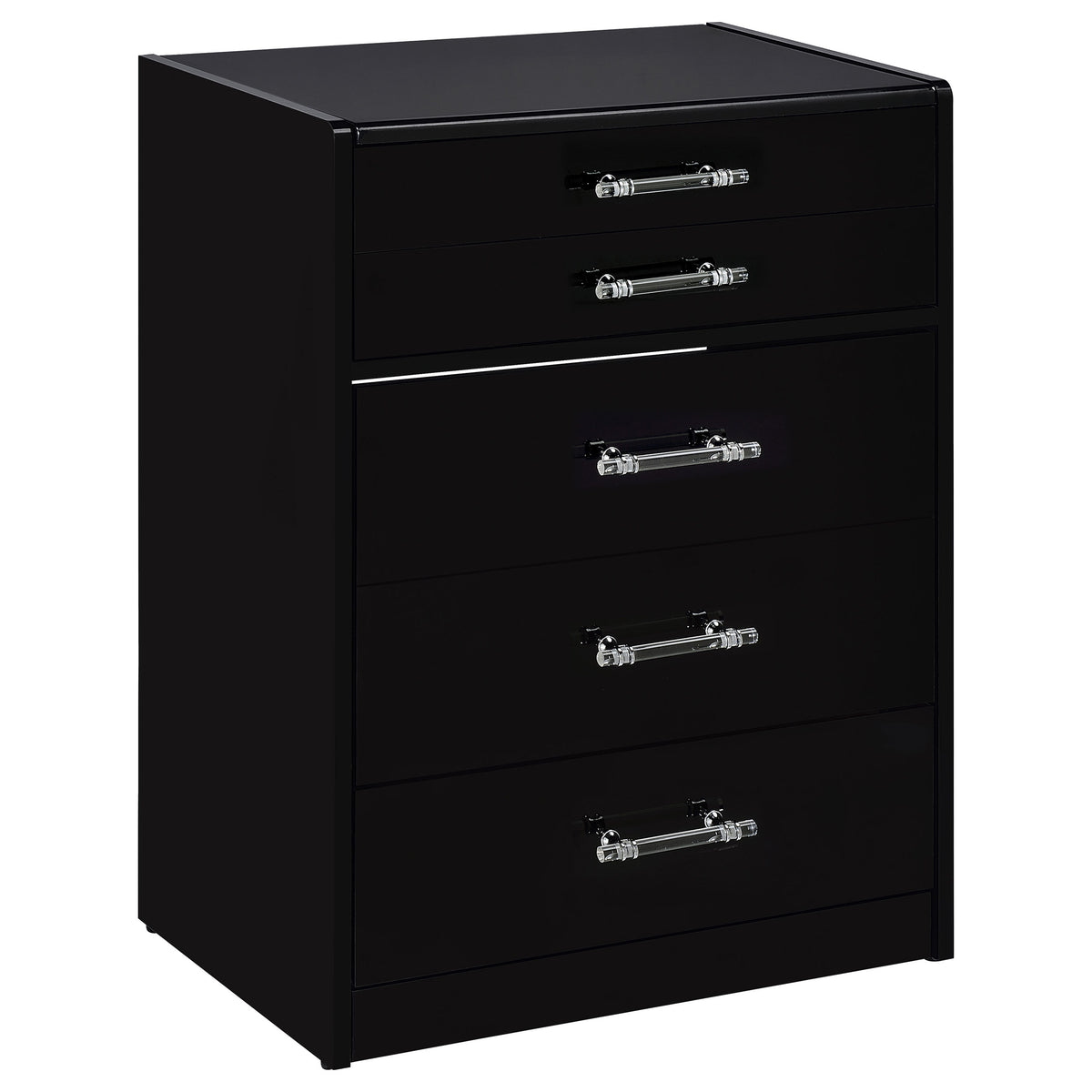 Danbury 3-drawer Makeup Vanity and Stool Set Black High Gloss