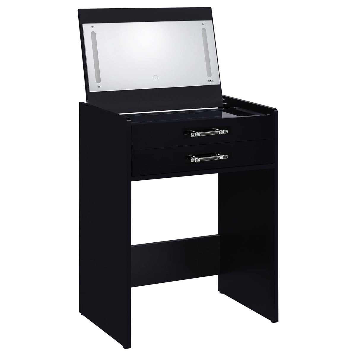 Danbury 3-drawer Makeup Vanity and Stool Set Black High Gloss