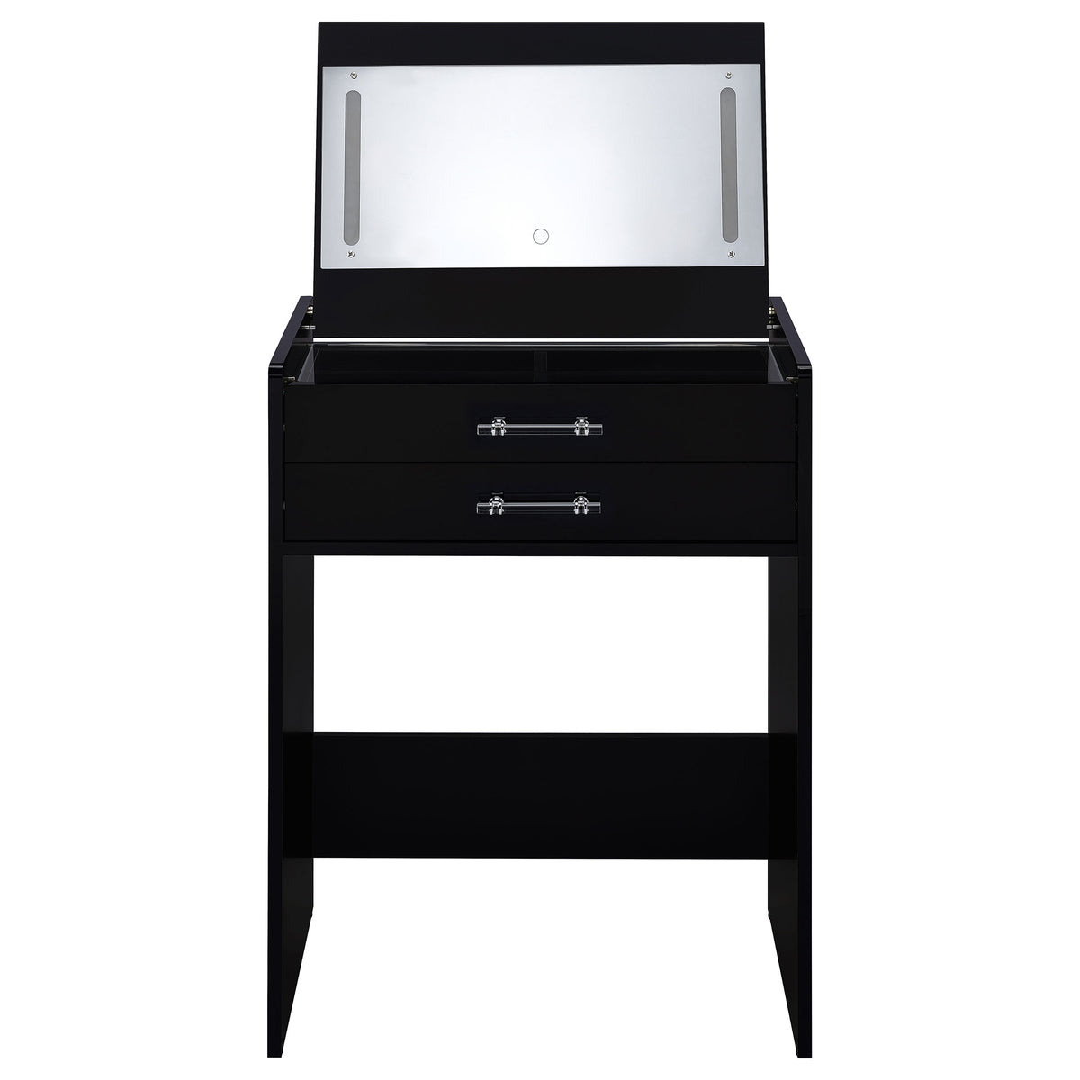 Danbury 3-drawer Makeup Vanity and Stool Set Black High Gloss