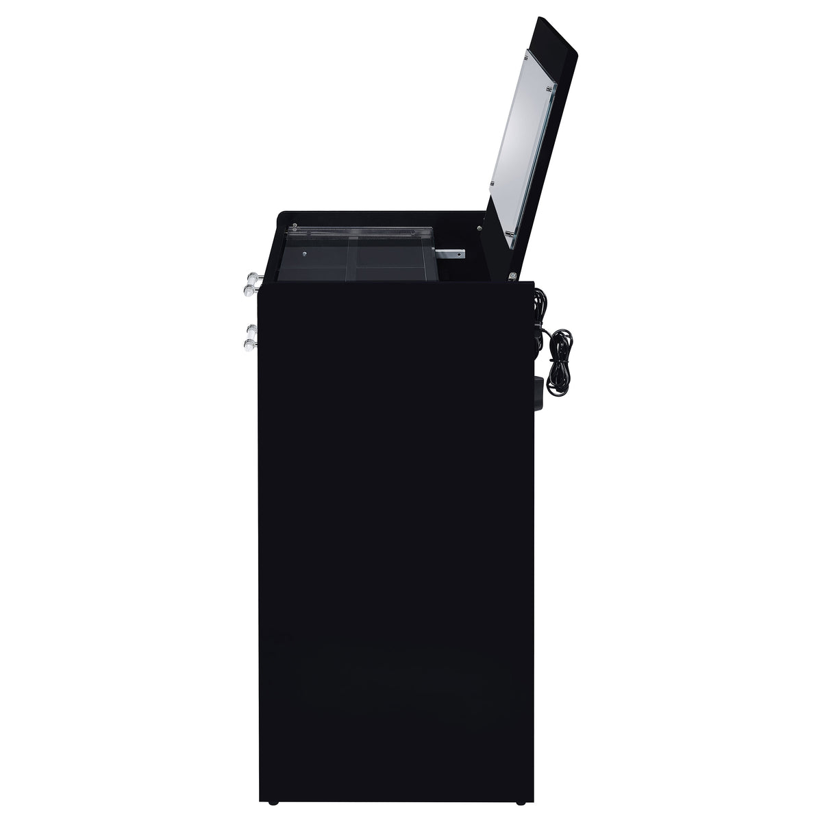 Danbury 3-drawer Makeup Vanity and Stool Set Black High Gloss