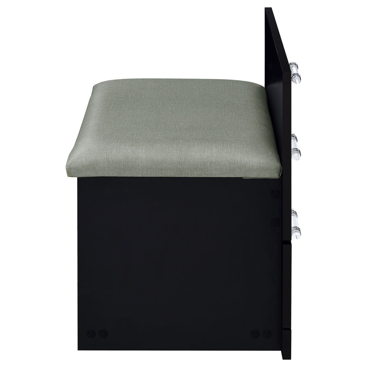 Danbury 3-drawer Makeup Vanity and Stool Set Black High Gloss