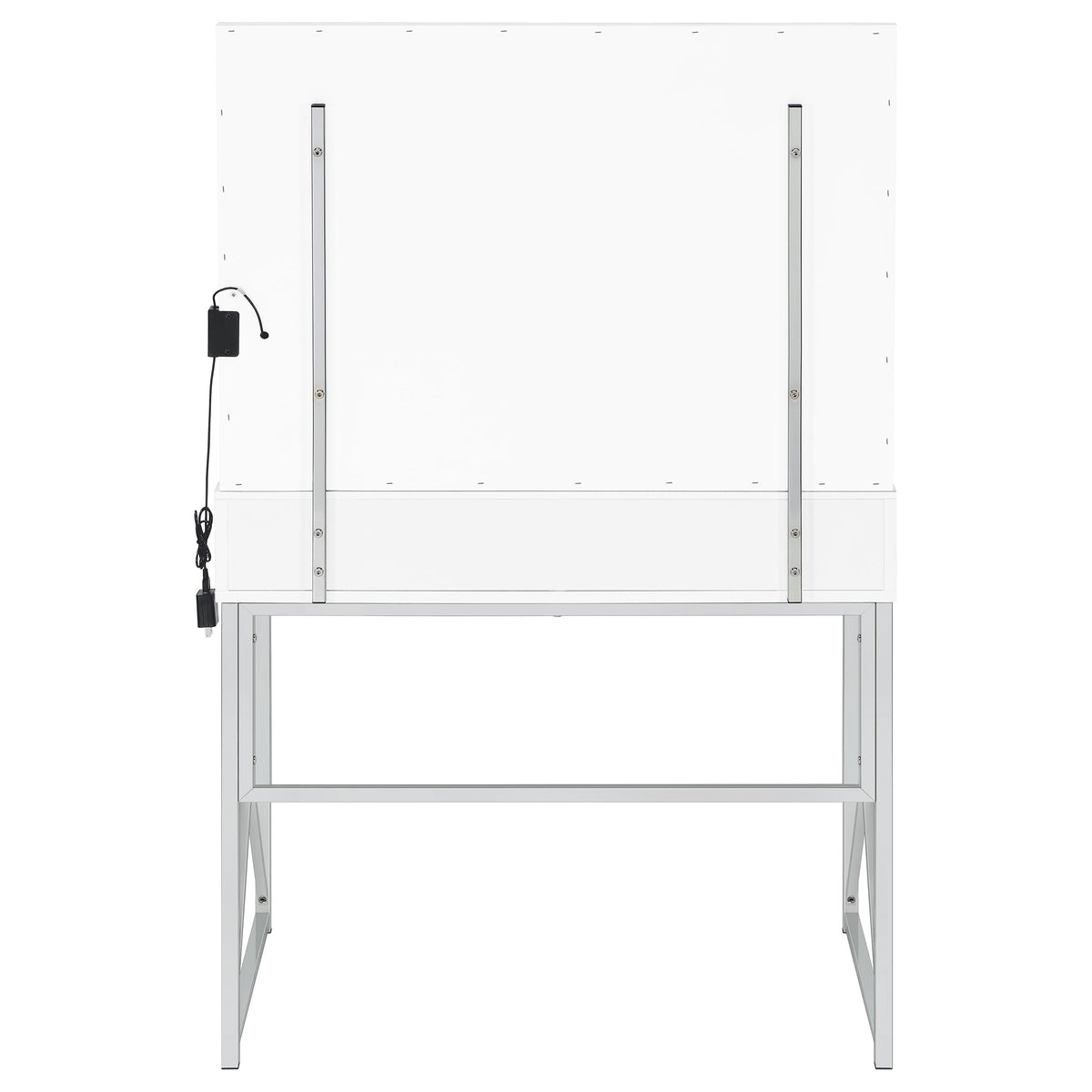 Eliza Vanity Set with Lighting and Stool White and Chrome