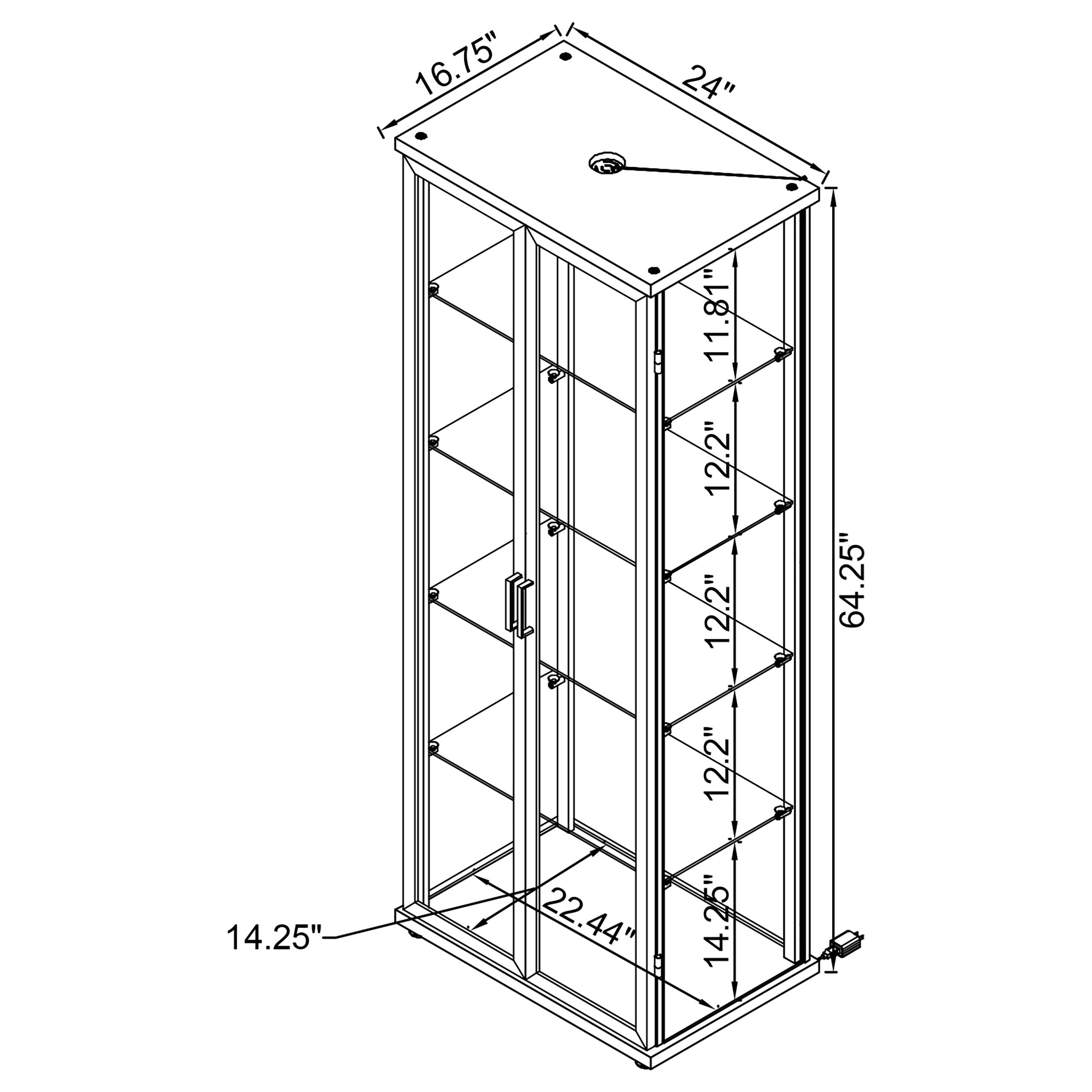 Aero LED Curio Cabinet