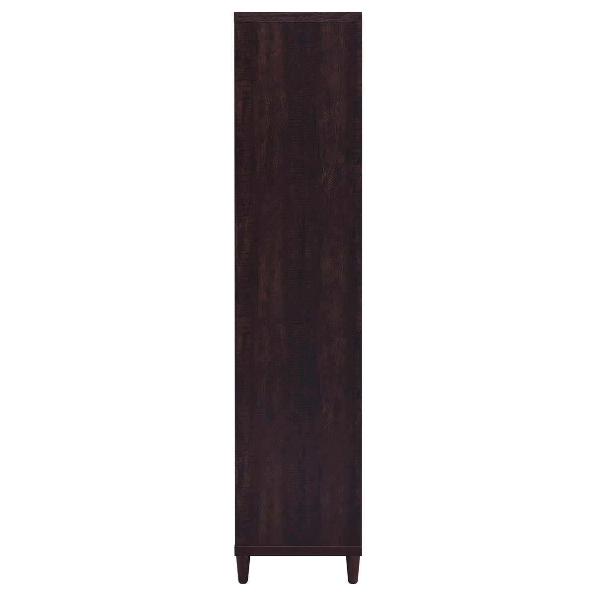 Wadeline tall accent storage cabinet in rustic tobacco - drawers open