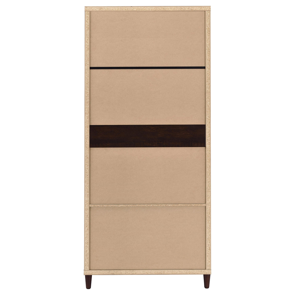 Wadeline tall accent storage cabinet in rustic tobacco - detail