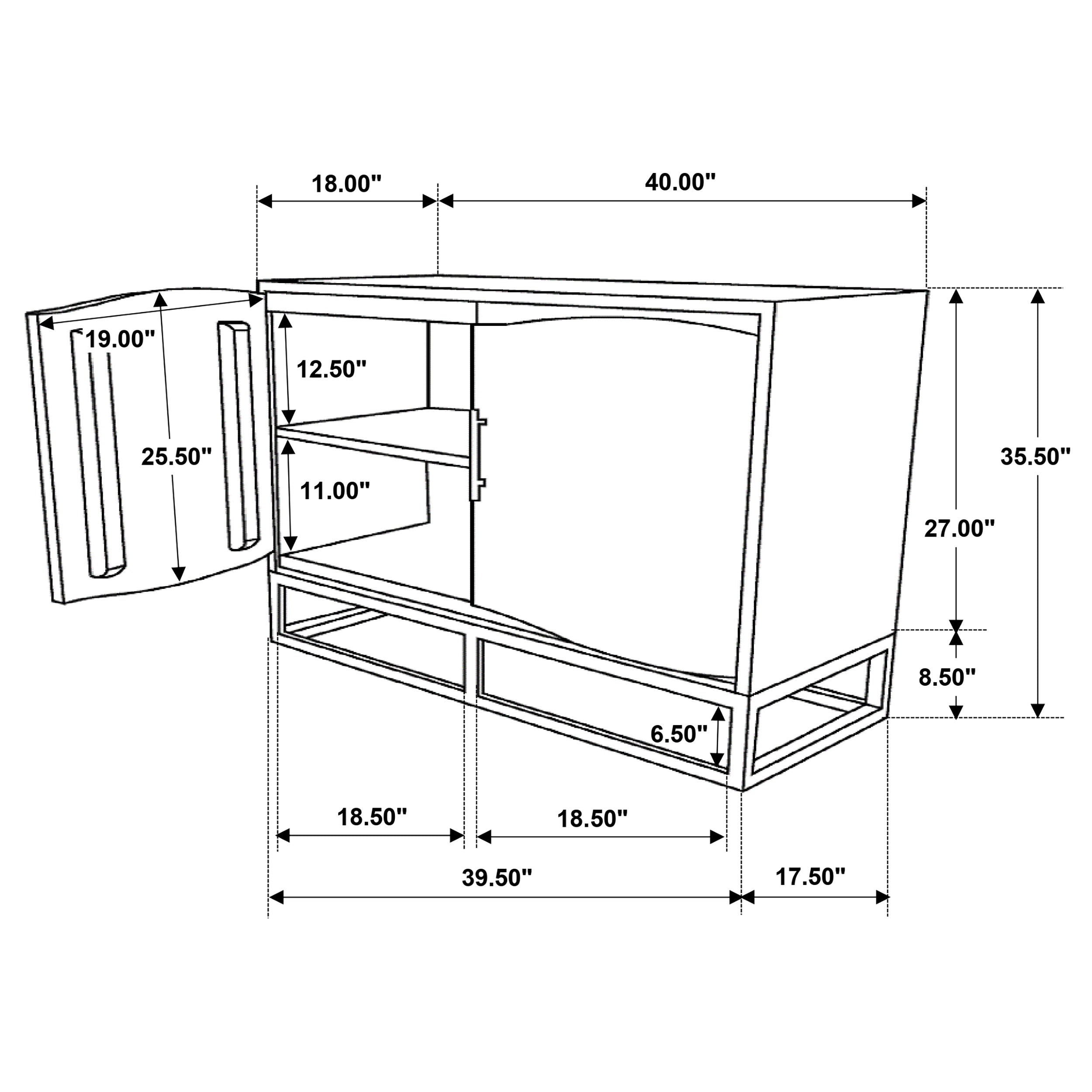 Zara 40" Accent Cabinet