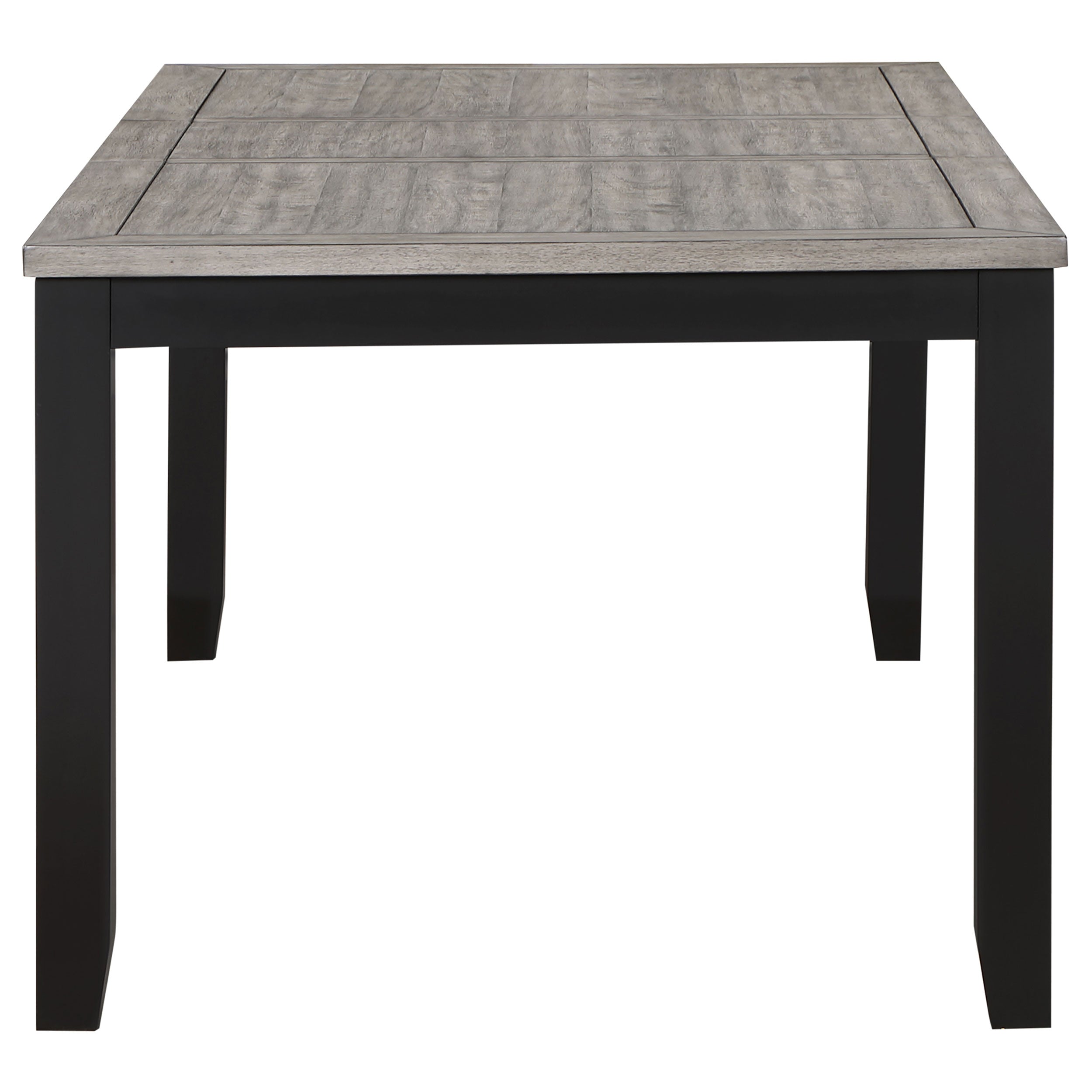 Elodie 7-piece Dining Table Set with Extension Leaf in Grey and Black