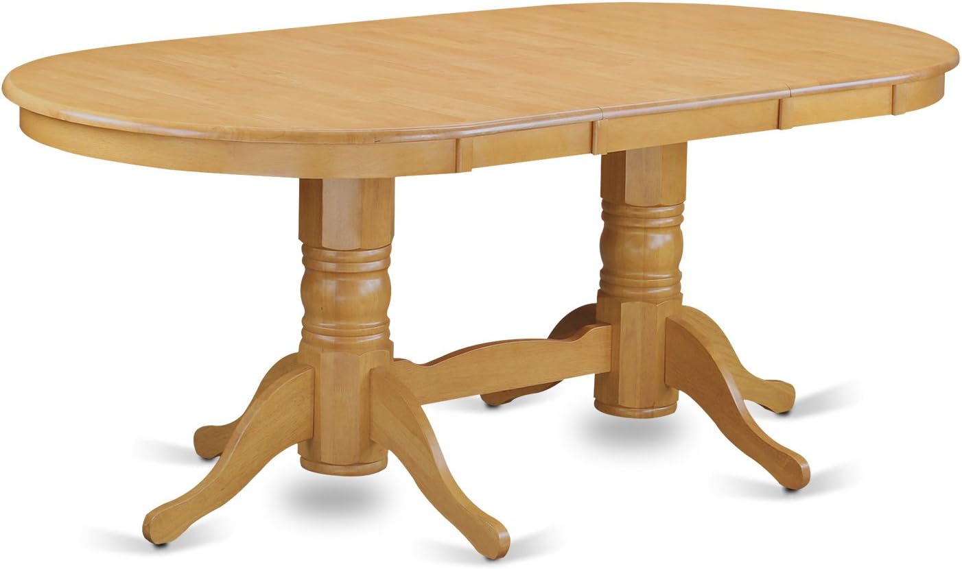 Vancouver 7 Pc Oval Dining room Table with Leaf and 6 Chairs In Oak