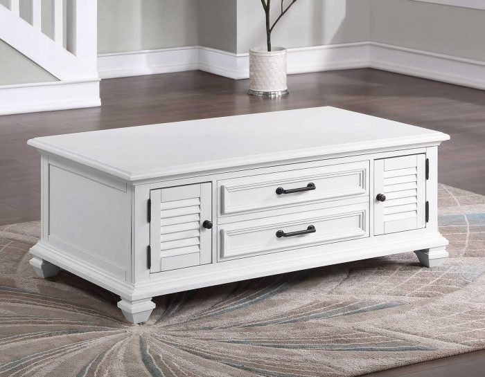 Charlestown Modern Farmhouse Soft White Lift-top Wood Cocktail Coffee Table