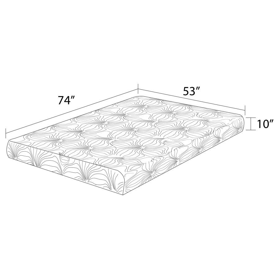 Key 10" Full Memory Foam Mattress White