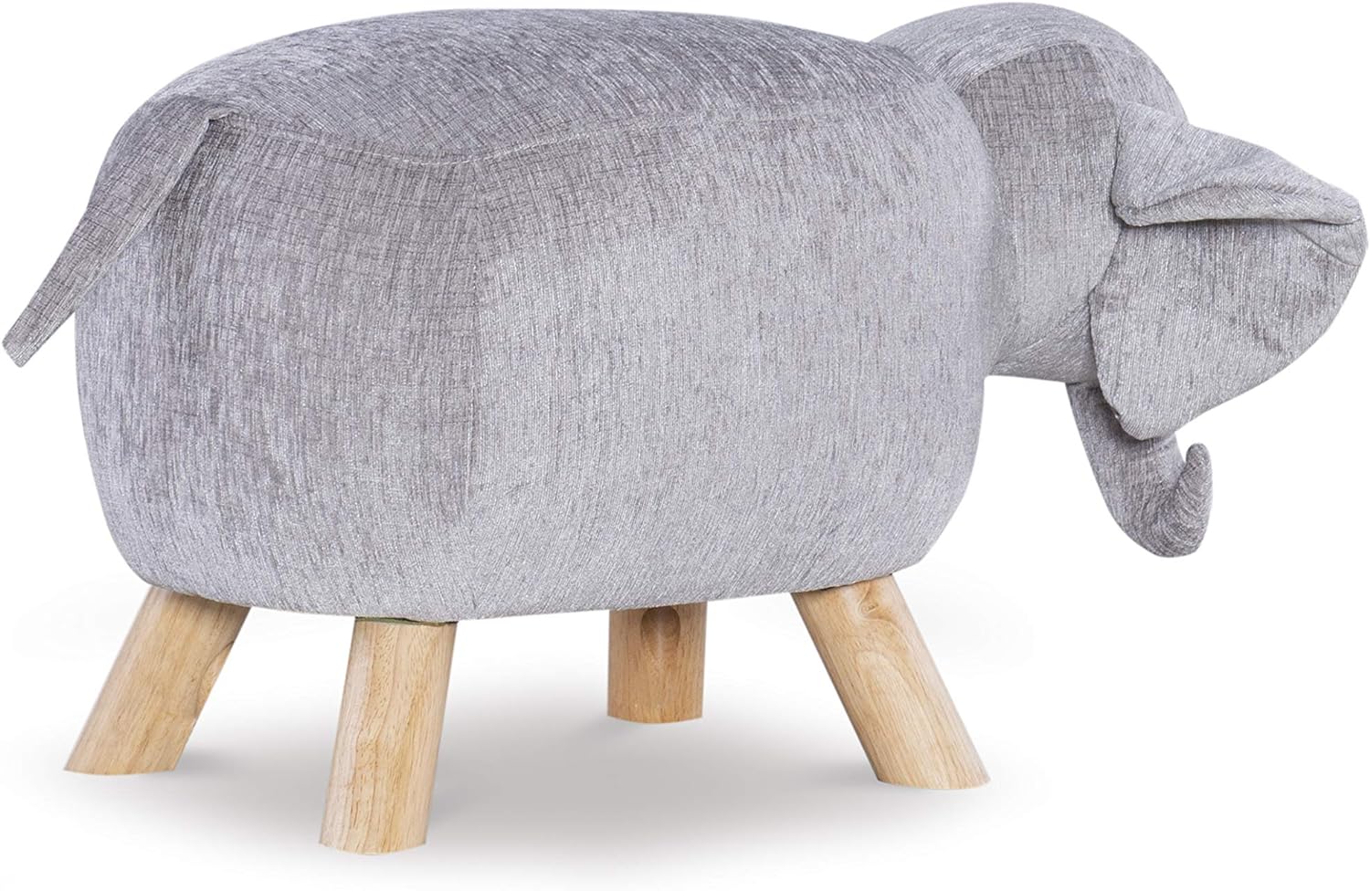 Powell Wallace Kids Baby Elephant Stool in Grey