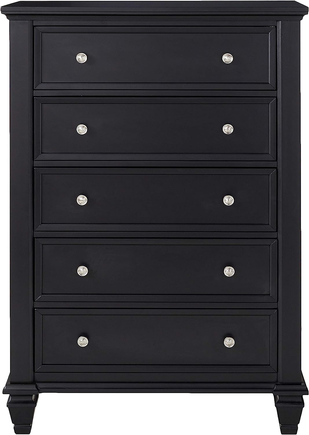 Sandy Beach 5-Drawer Chest Black