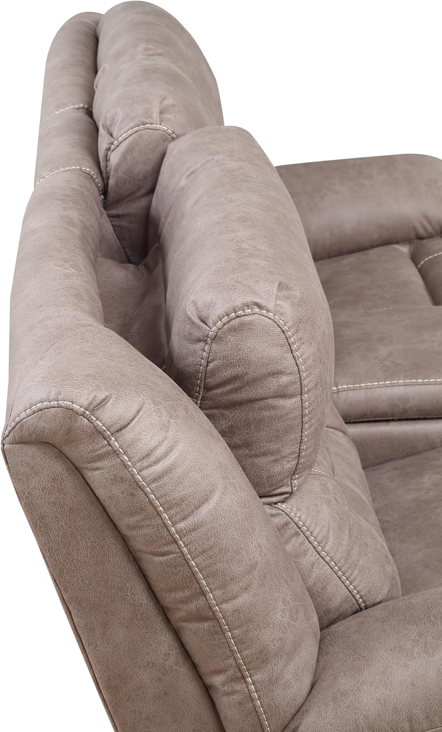 Aria Dual-Power Love Seat with Memory Gel Foam, Power Features, and USB Port in Desert Sand