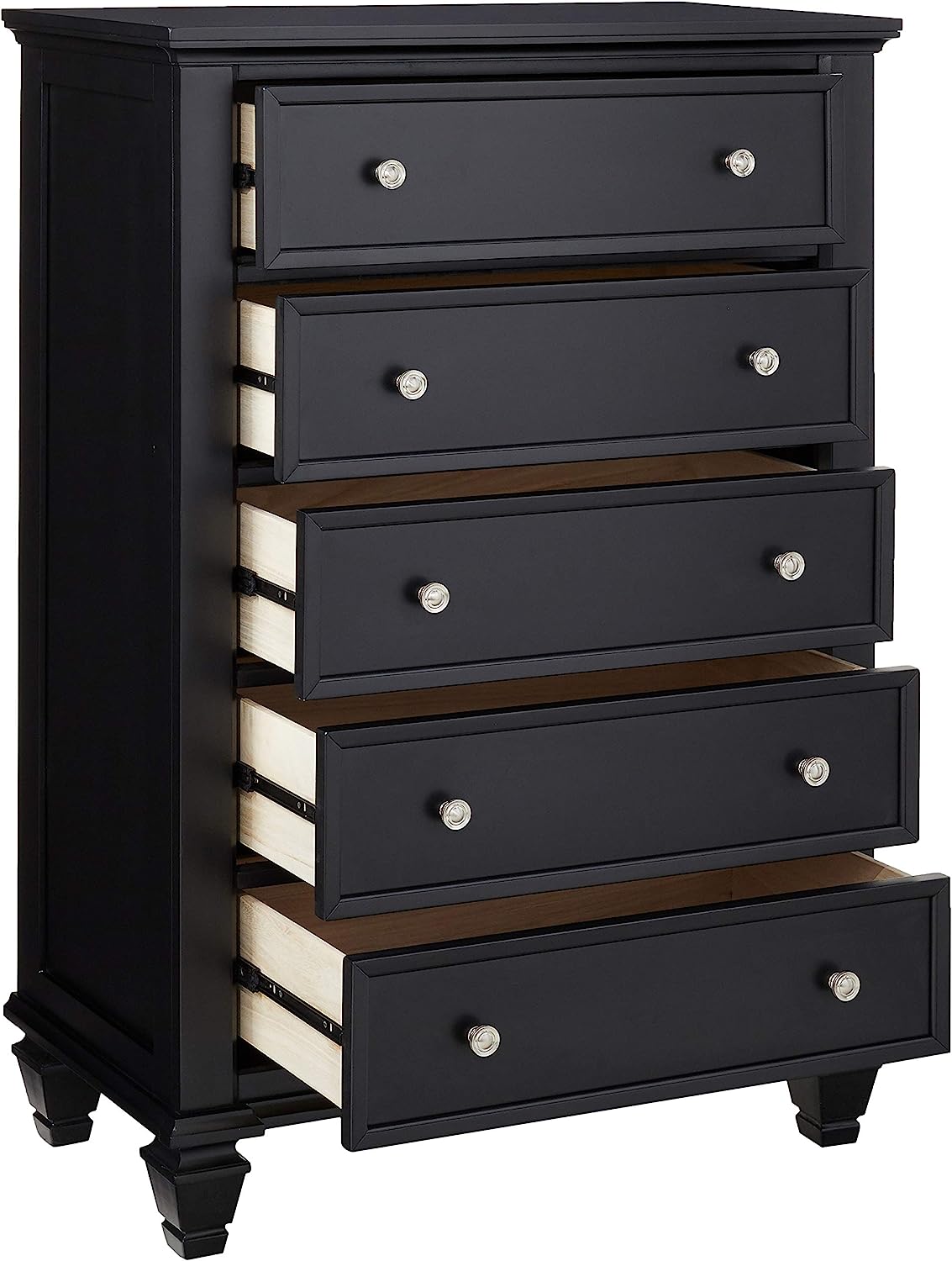 Sandy Beach 5-Drawer Chest Black