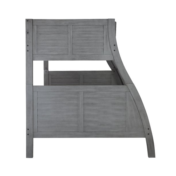 Powell Easton Twin Over Full Bunk Bed In Grey