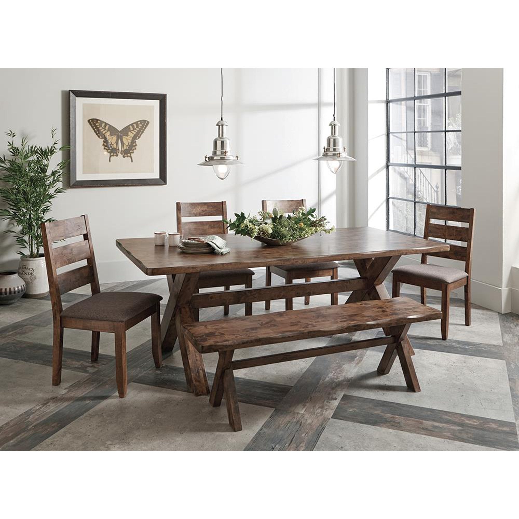 Alston Dining Room Set Knotty Nutmeg and Grey