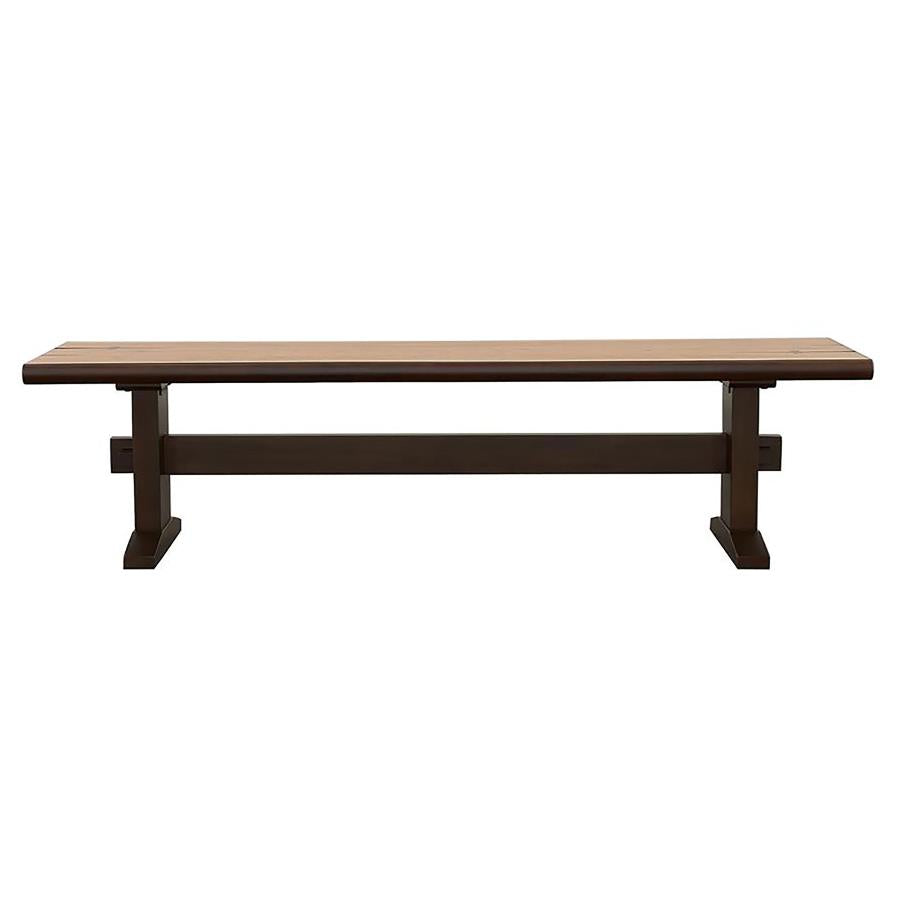 Bexley Trestle Bench Natural Honey and Espresso