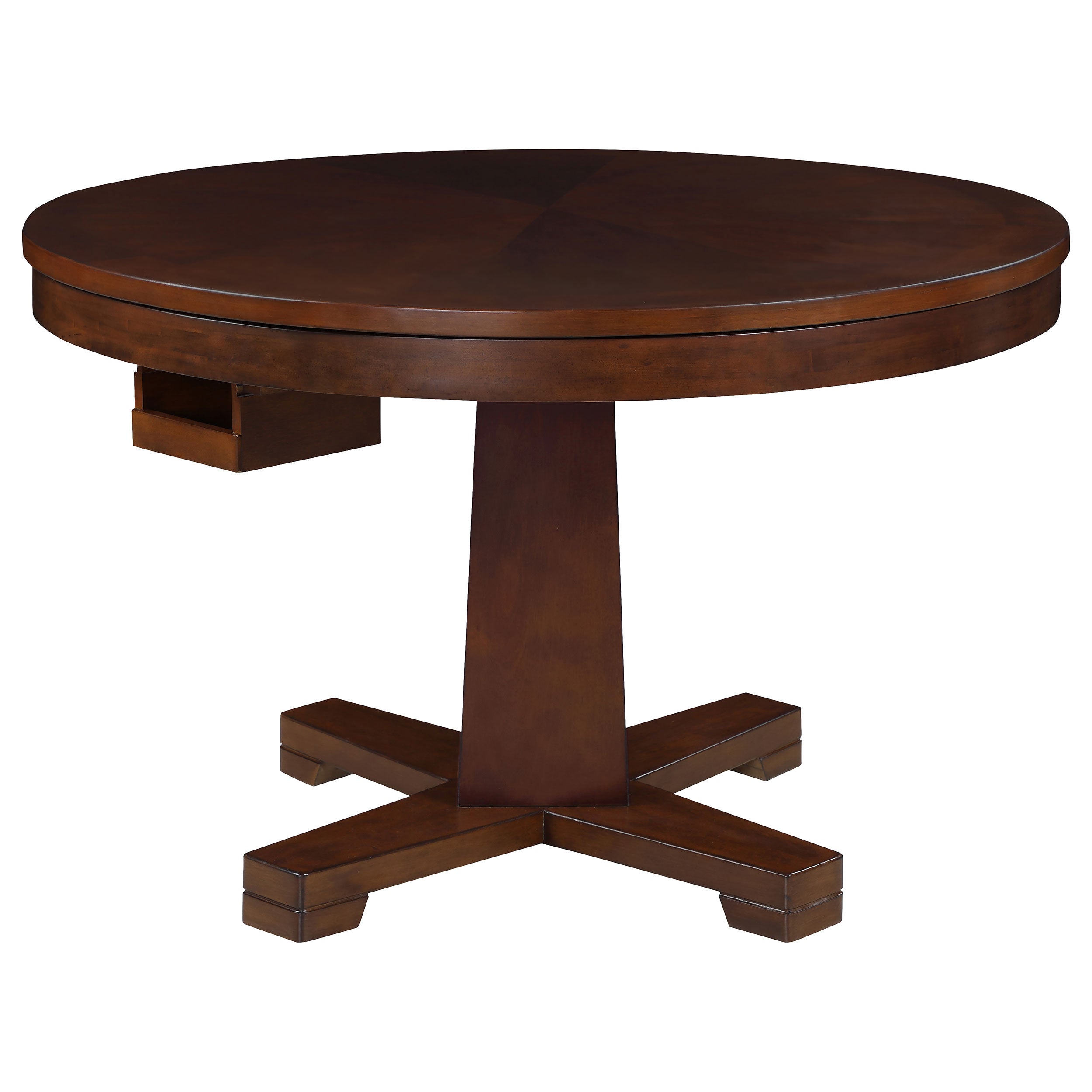 Marietta Traditional Round Wooden Game Table IN Tobacco