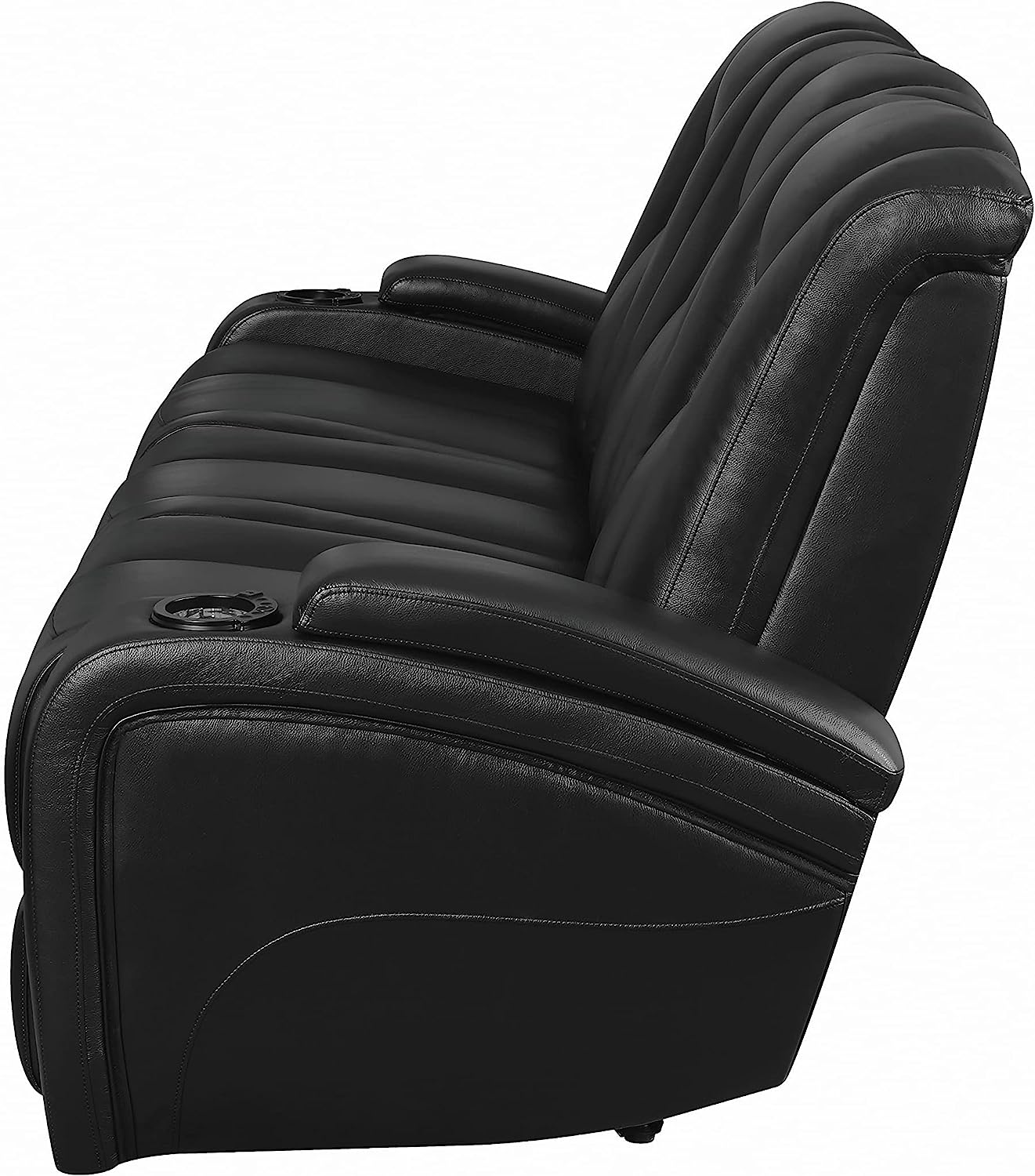 Coaster Furniture Delange Reclining Power Sofa with Adjustable Headrests and Storage in Armrests Black