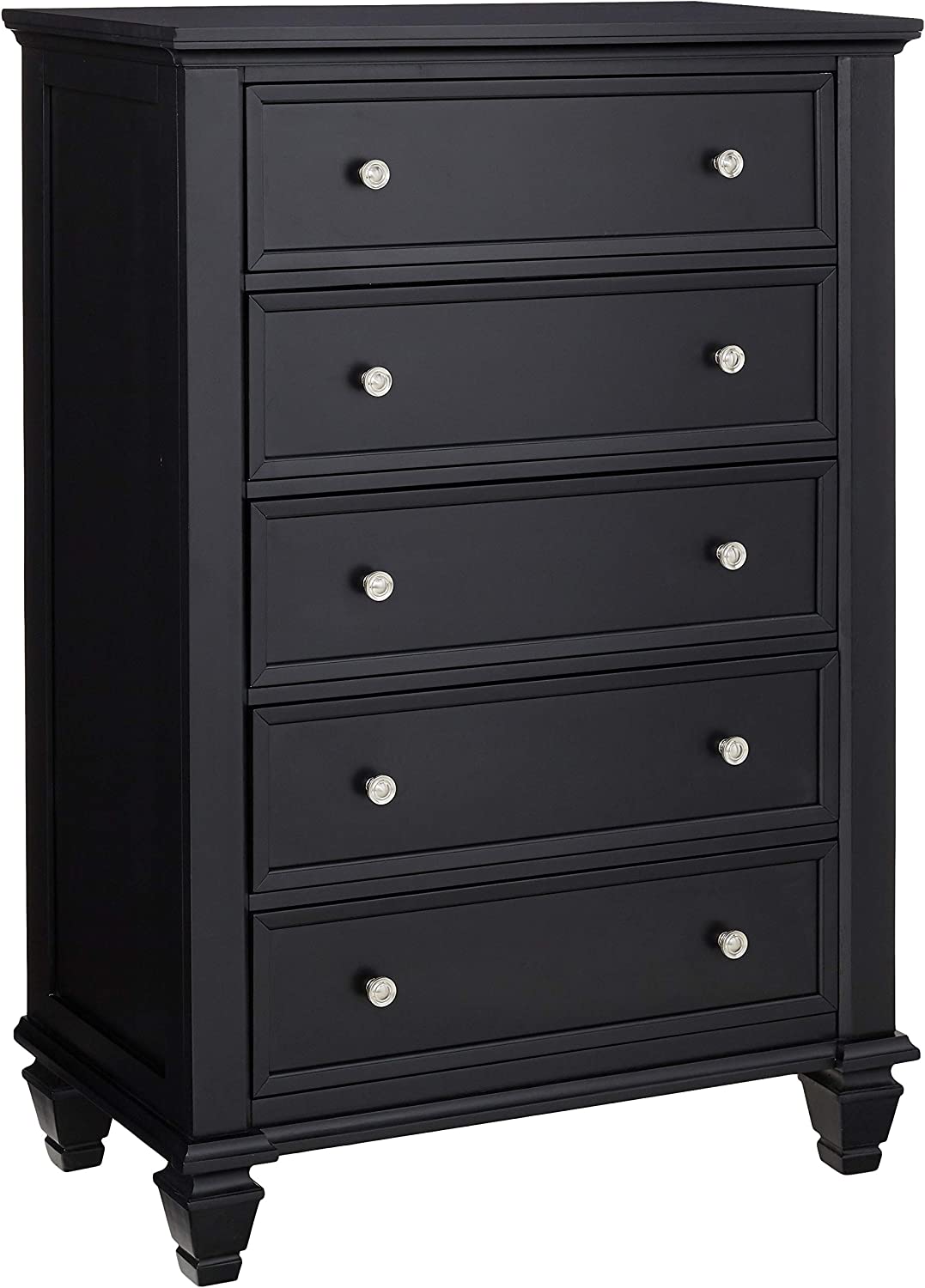 Sandy Beach 5-Drawer Chest Black