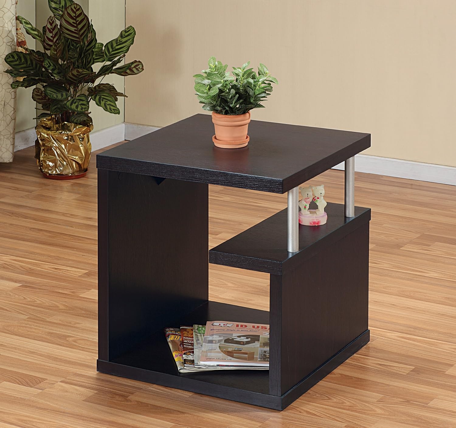 Furniture of America Level End Accent Table, Espresso