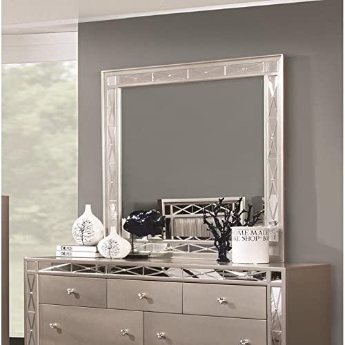 Leighton Queen 4 PC Bedroom Set Metallic Mercury