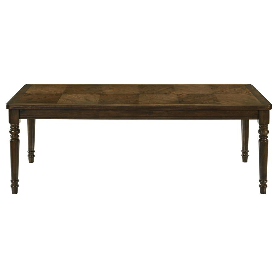 Rustic Rectangular 87-inch Wood Dining Table Chestnut