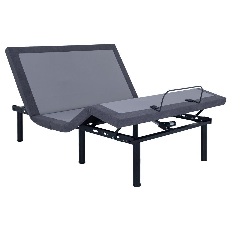 Clara Full Adjustable Bed Base Grey and Black