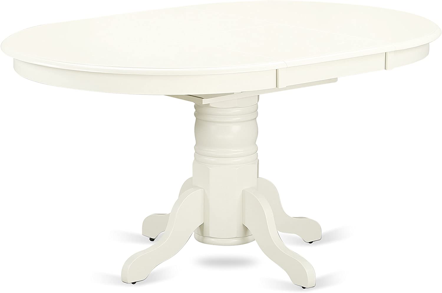 7 Pc Linen White Oval Dining Table With Leaf and 6 Upholstered Dining Chairs Set