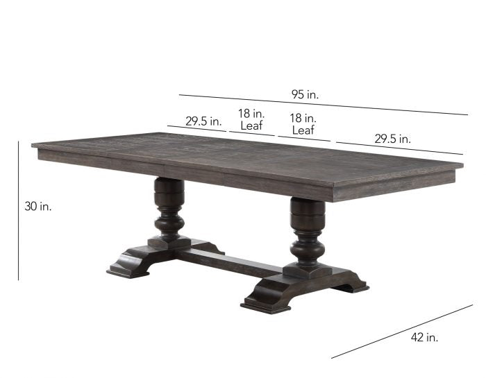 Hutchins Washed Espresso Wood 9-piece Dining Set