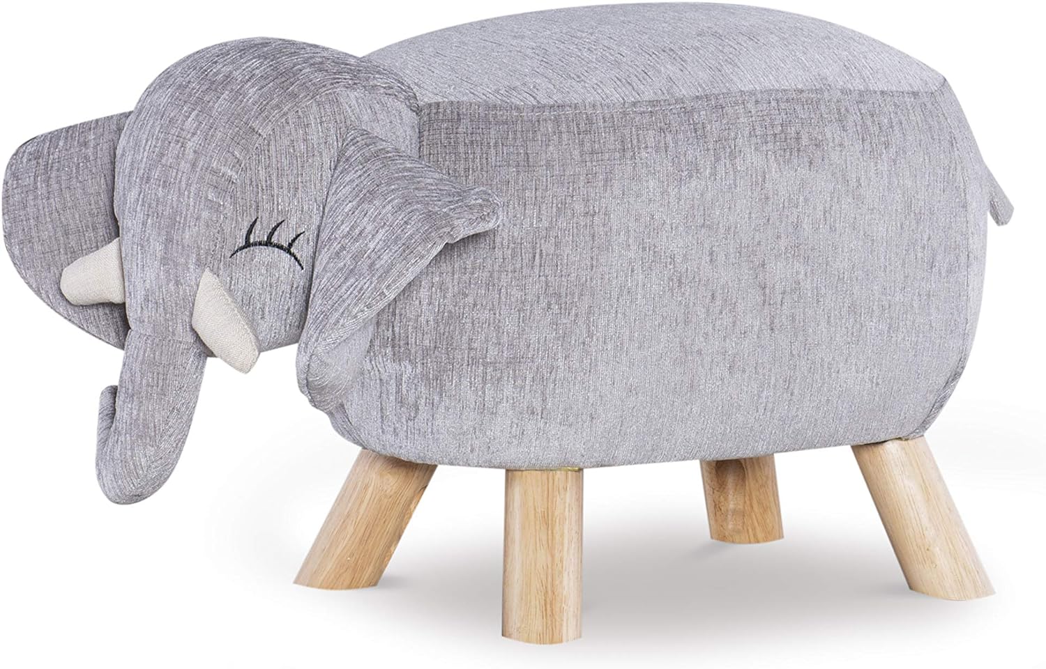 Powell Wallace Kids Baby Elephant Stool in Grey