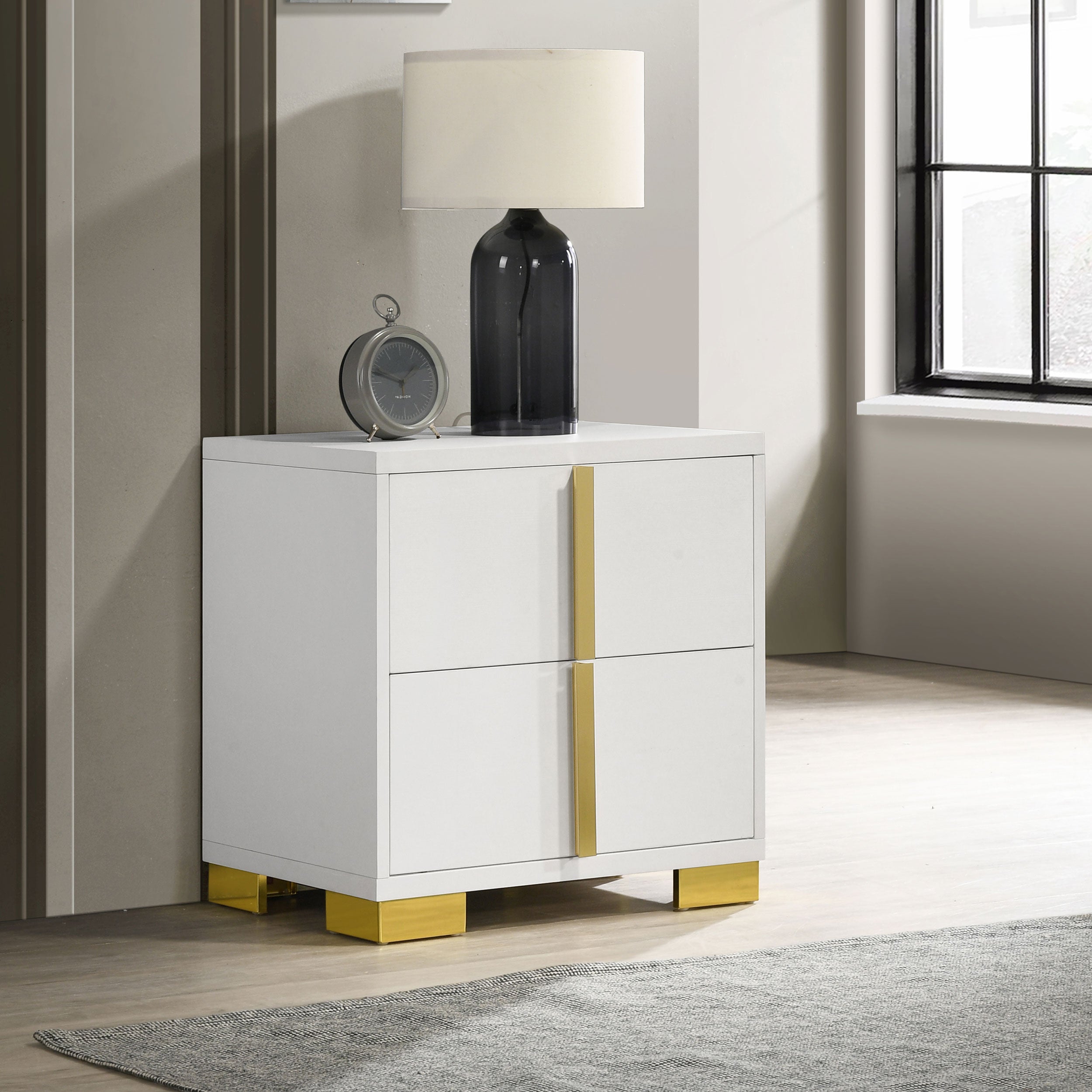 Marceline 2-drawer Nightstand in White