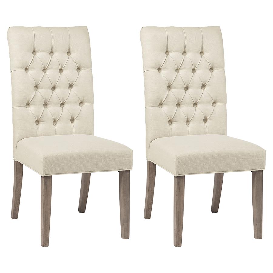 Douglas Tufted Back Dining Chairs Vineyard Oak (Set of 2)