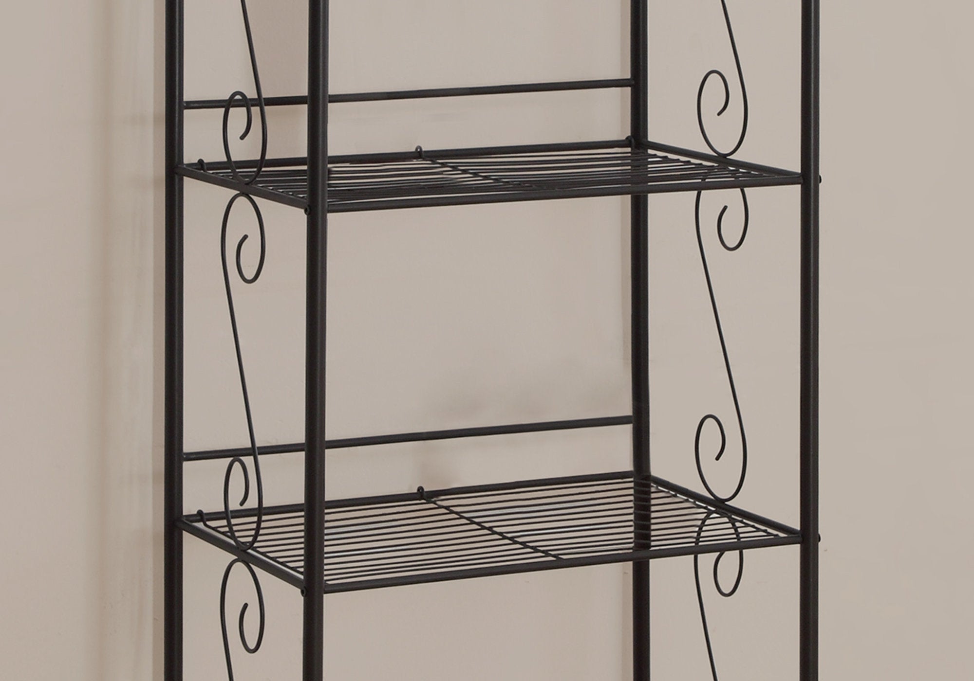 70" H Metal 4 Tier Bookcase Etagere Shelf in Copper Finish