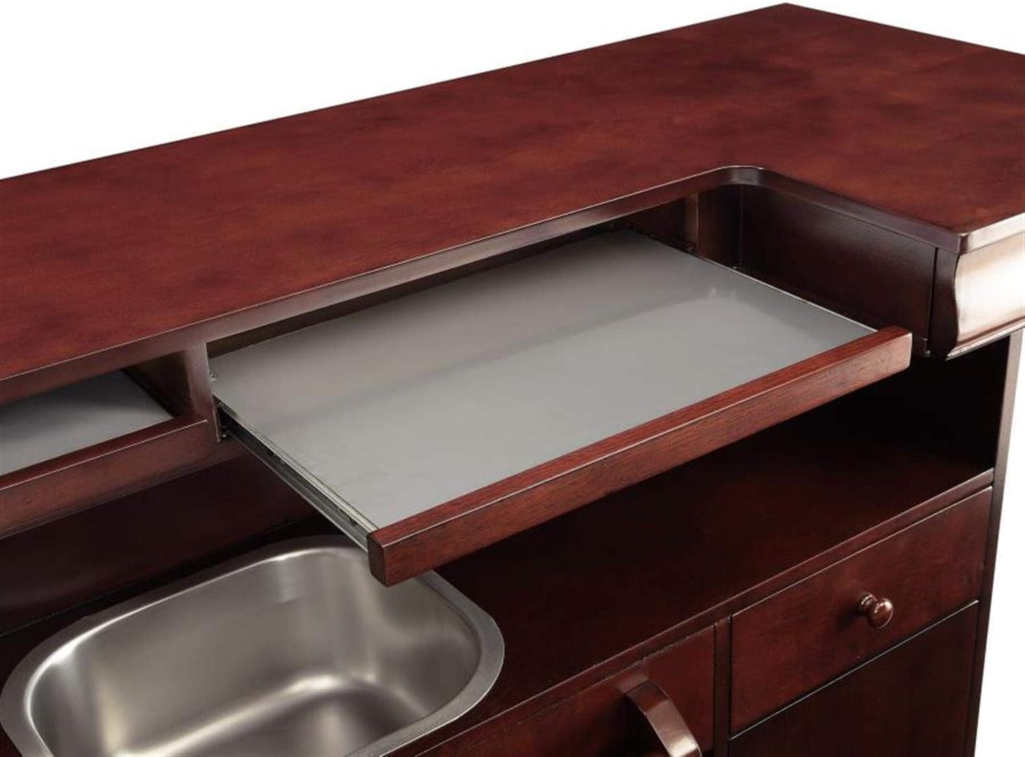 Coaster Lambert Bar Unit with Sink Cherry